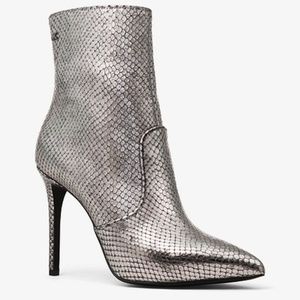 MICHAEL KORS Blaine Metallic Leather Boots - 6.5